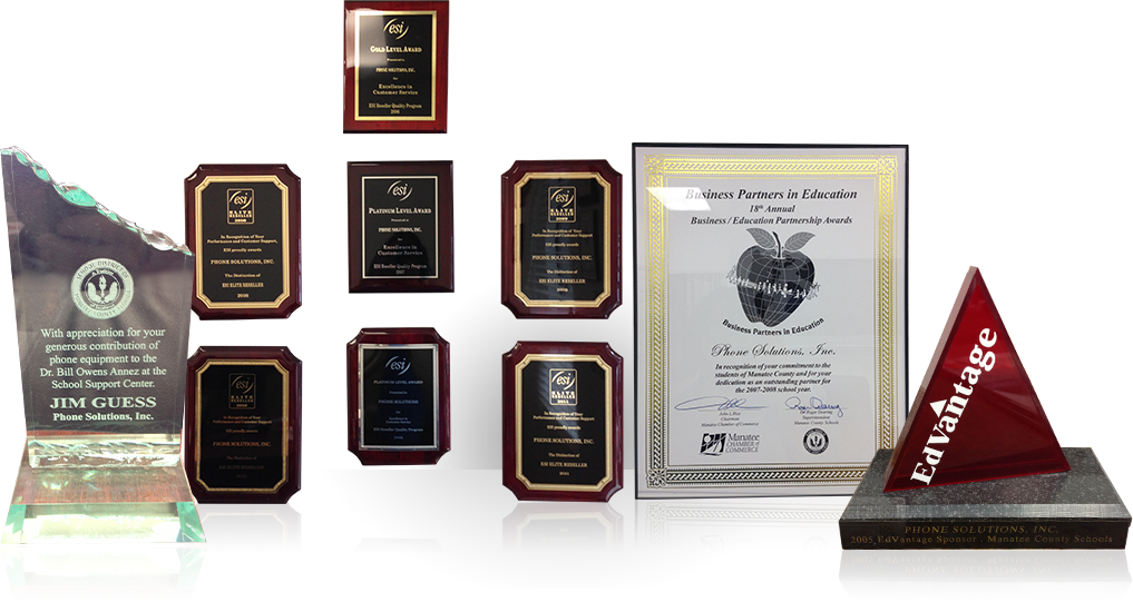 Phone Solutions has many awards and distincions for excellence in service.
